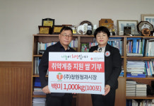 대한적십자사 경남지사, ㈜창원청과시장 백미 전달 받아