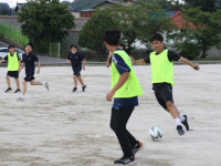 경남FC, 의령 지정·정곡중 찾아가는 축구클리닉 진행