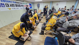 거제소방서, 한화오션 외국인 노동자 대상 심폐소생술 교육