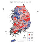 전국 지역 낙후도 분석, 도내 4곳 가장 열악한 1등급