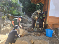 진주교육지원청, 산청 호우 피해지역 복구 활동