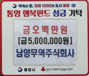 남양무역주식회사, 통영시에 이웃돕기 성금 기탁