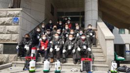 춘천동부교회, 지역사회 위한 소독 방역 봉사