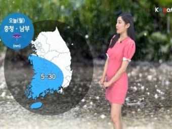 오늘(월) 충청, 남부 비, 서울 30