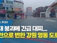 축대 붕괴에 긴급 대피...하천으로 변한 강원 영동 도로