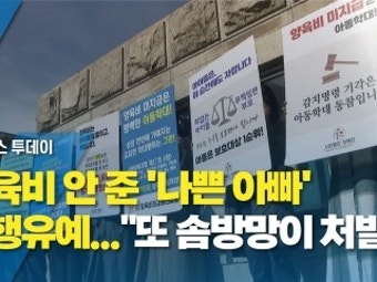 양육비 안 준 ‘나쁜 아빠' 집행유예...”또 솜방망이 처벌”