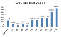 서학개미 11월 美 주식 수익률 37.23%…악재는 12월부터 반영