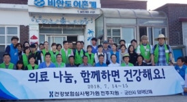 심평원 전주지원, 군산 4개 의약단체와 의료봉사 활동