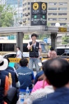 [포토] 투쟁 발언하는 KEC지회 김성훈 지회장