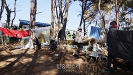 밀양송전탑 합의 동화전 마을 다시 천막농성 ‘충돌’