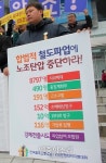 “2.25 파업투쟁으로 국민의 철도 지키겠다”