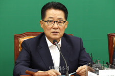 비대위회의서 발언하는 박지원[포토]