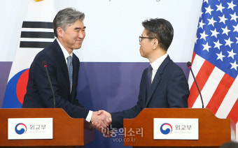 악수하는 한미 6자회담 수석대표[포토]