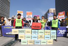 조선하청노동자 고용안전 촉구[포토]