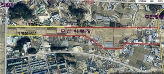모산동 제천비행장에 남북도로 개설