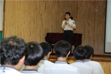 전진선 영동경찰서장, 황간고등학교 특강