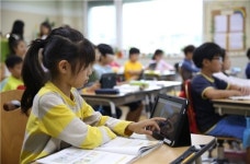 스마트 교육 메카 참샘초등학교의 공개 수업