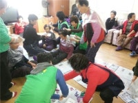 단양 가곡면 새마을회, 경로당 15곳 순회 염색봉사