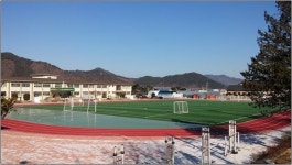 옥천 이원중 인조잔디운동장 조성사업 준공