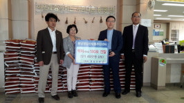 명암교회, 용담명암산성동 주민센터에 쌀 기탁