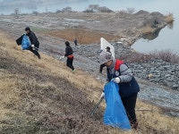 충주 봉방동 자총분회, 하방 벚꽃길 청결활동