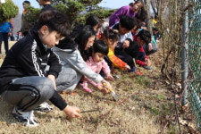 충주달천초, 학교숲에서 식목행사