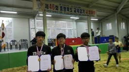 영동 황간중 고민혁 선수 교육감기 씨름대회 청장급 우승 