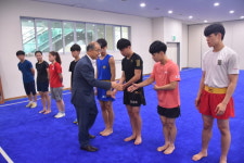 충북체육회, 우슈청소년국가대표선수단 격려