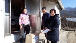 노은면지역사회보장협, 홀몸노인 및 저소득 30가구 식료품 지원