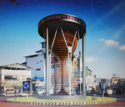 영동 국악·와인 고장 알리는 대형 조형물 설치 눈길