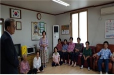 노인회 충북회장, 경로당 방문