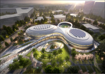 세종청사 3복합편의시설에 설치된 초대형 구조물