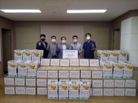 청주 용담명암산성동, 희망박스 전달식