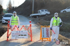 음성군 대소면 산란계 농장 일대 방역 강화