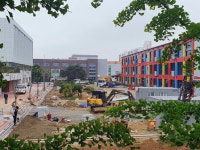 남녀공학으로 바뀐 세종중학교, 마무리 공사 한창