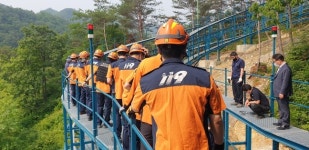 단양119구조대원, 모노레일 실전훈련