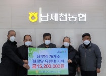남제천농협, 지역 경로당에 유류대 기탁