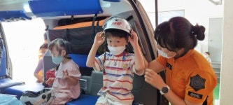 제천용두초 병설유치원 장애아동들 소방서 견학
