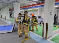 증평소방서, 공동주택 지하층 화재 대응훈련