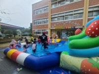 충주금릉초병설유치원, 신나는 여름 물놀이 체험 진행