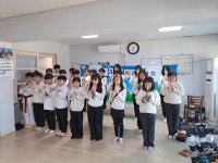 충주 남산초 학생, 경로당에서 아름다운 세상 만들기 활동 진행