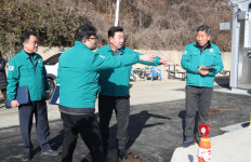 이범석 청주시장, 북이면 거점소독소 현장 점검