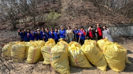 청주시 운천신봉동 바살협, 산정공원 일대서 환경정비 활동
