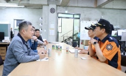 윤명용 제천소방서장, 세영리첼 아파트 신축 공사장 행정 지도