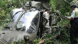 아산 영인면 야산에 미군 헬기 불시착