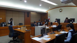 대전고등법원에 간 중리중학교 학생들