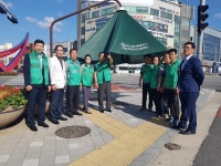 오정동새마을지도자협의회, 한남오거리에 대형그늘막 설치