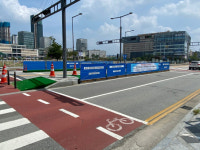 세종시 비알티 정류장 공사, 임시승강장 운영