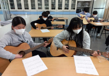 복수중학교, 빛나는 예술동아리 운영..1인 4악기 연주