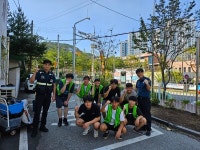 구즉청소년문화의집 식물 동아리 시크릿가든, 구즉지구대 앞마당에 무궁화와 수국 식재